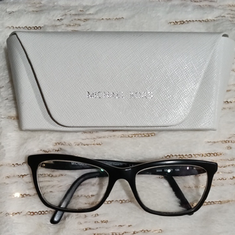 Michael Kors Black Glasses with White Case